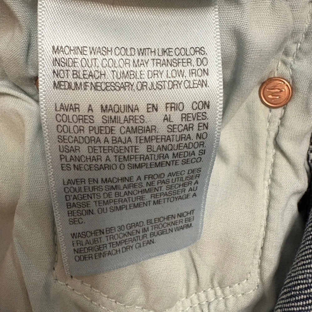 MOTHER The Insider Crop Step Fray in Not Rough Enough Medium Blue Wash Size 26